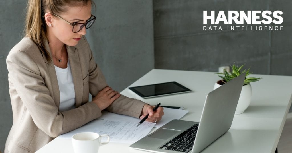 Woman working at a computer